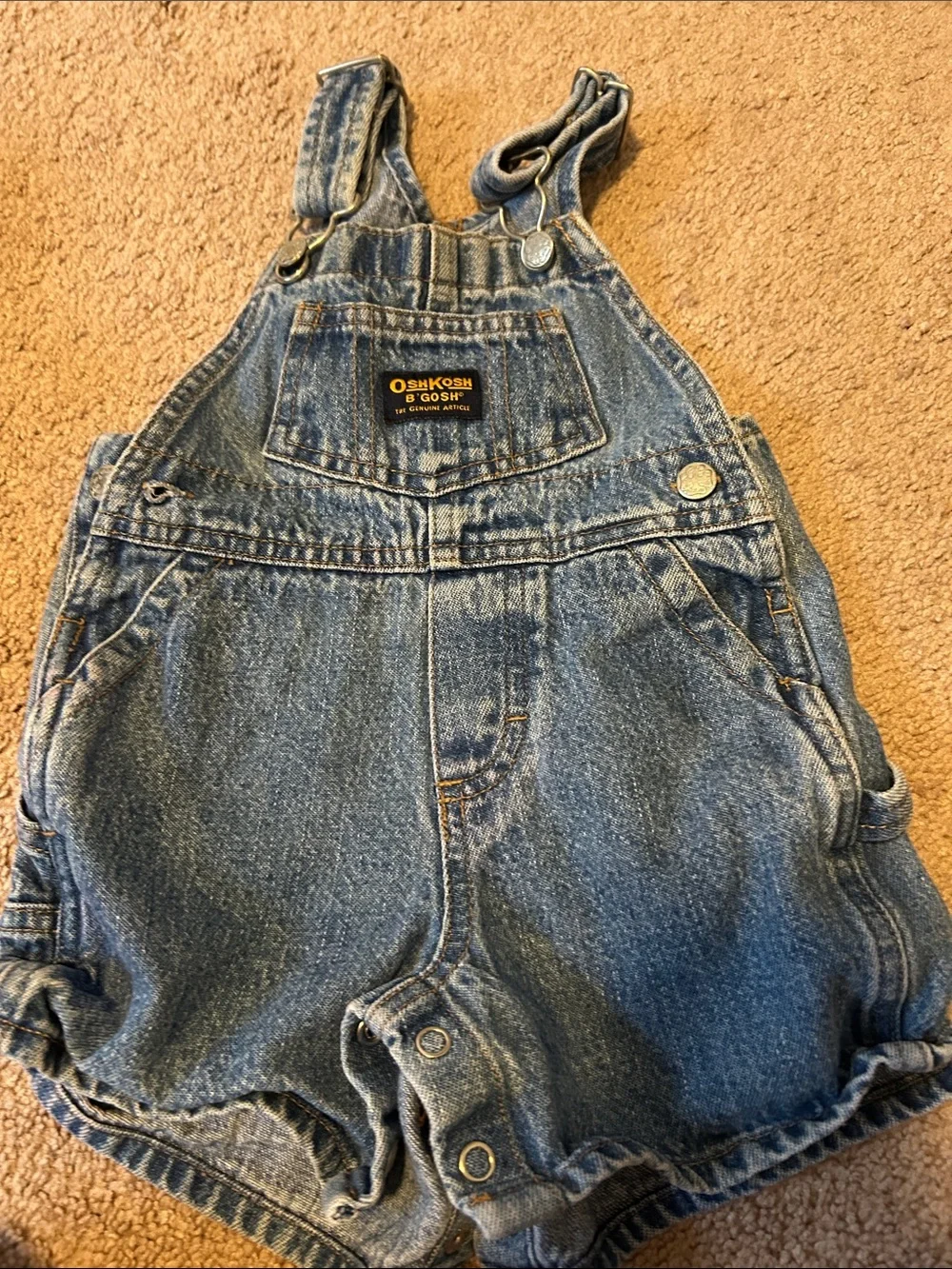 OshKosh B'gosh Blue Denim Short Overalls